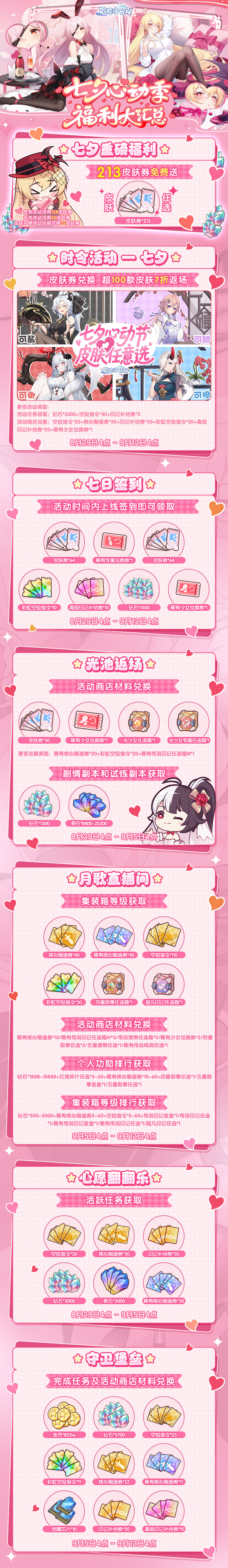《冒险小分队》七夕福利汇总&返场皮肤名单