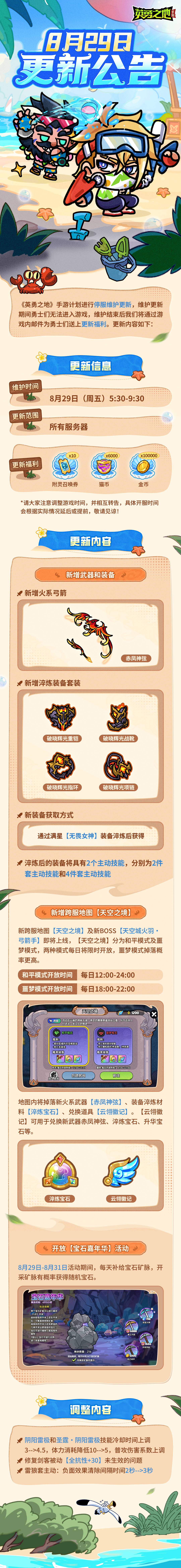 更新公告丨新跨服地圖天空之境開啟
