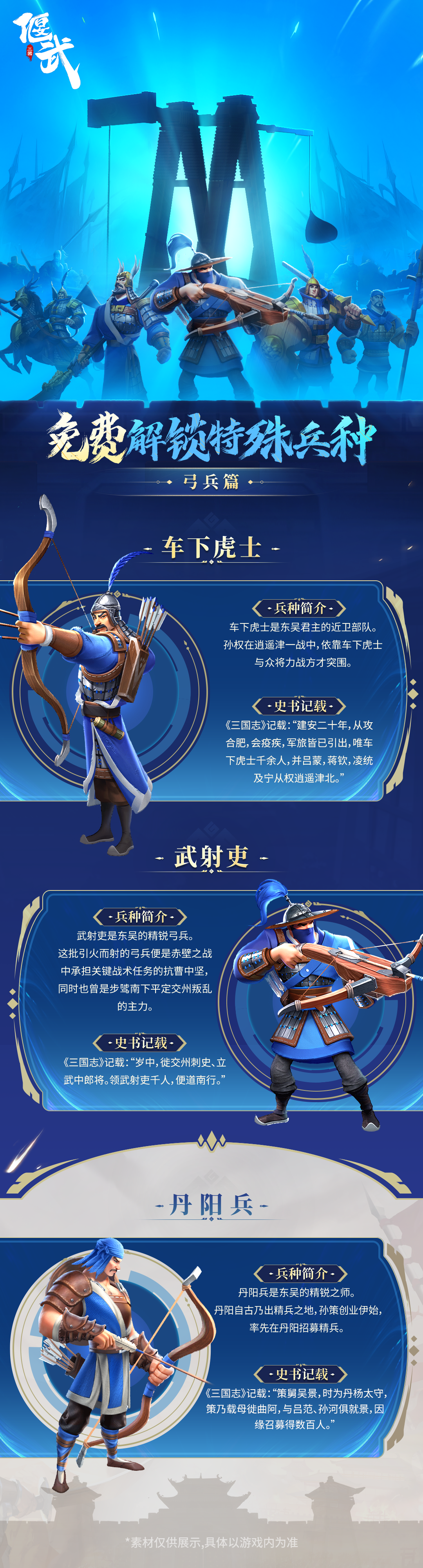 车下虎士、舞射吏、丹阳兵助你征战三国！