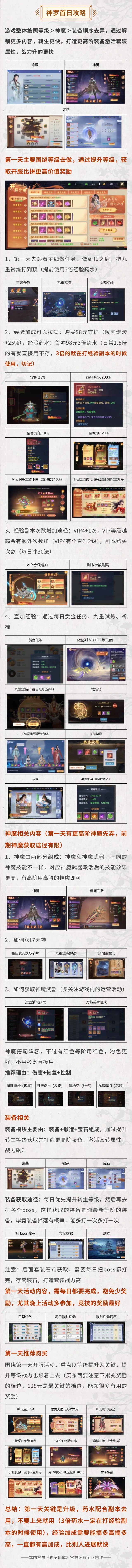 『新手攻略1』《神罗仙域》第一天怎么玩？