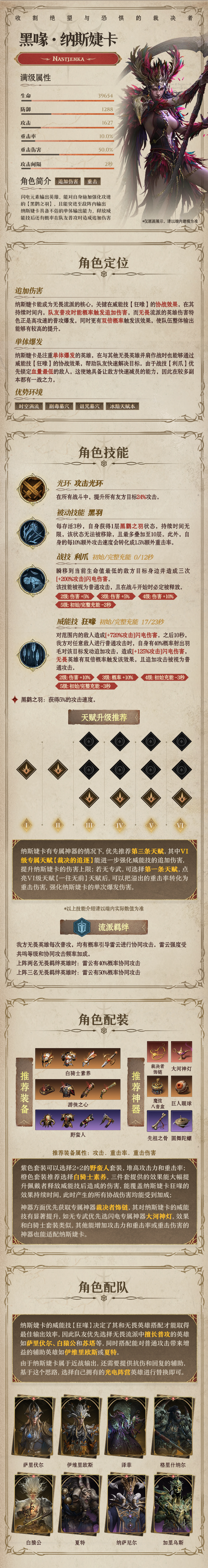 閃電傳說英雄|黑喙?納斯婕卡