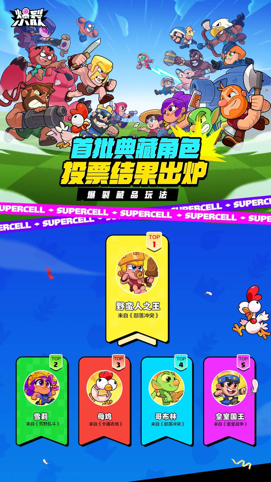 《爆裂藏品玩法》首批典藏角色投票结果出炉!