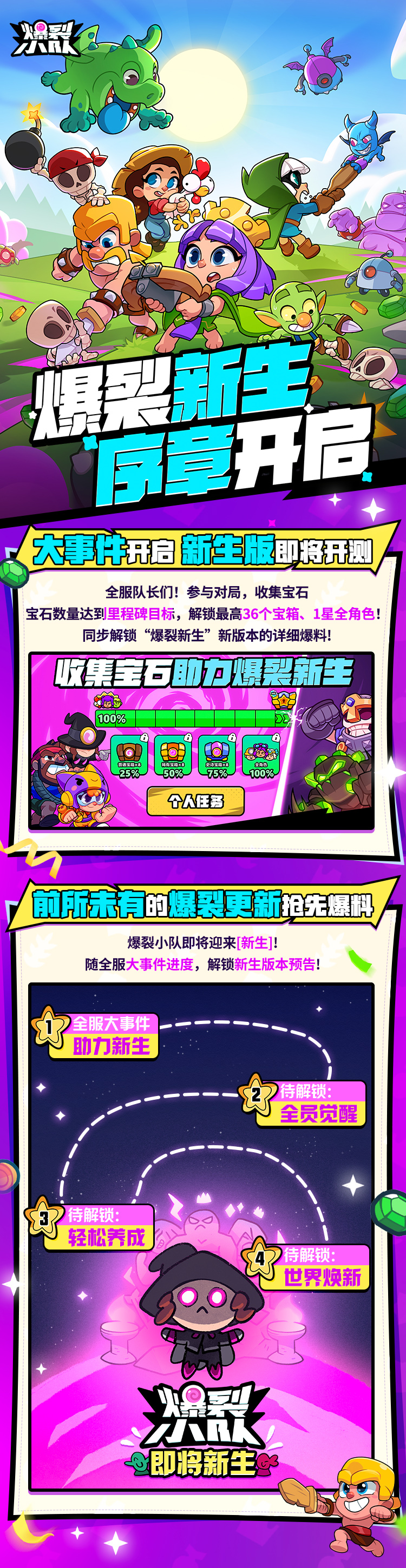 重生之爆裂小队！新生版抢先爆料全服大事件开启！