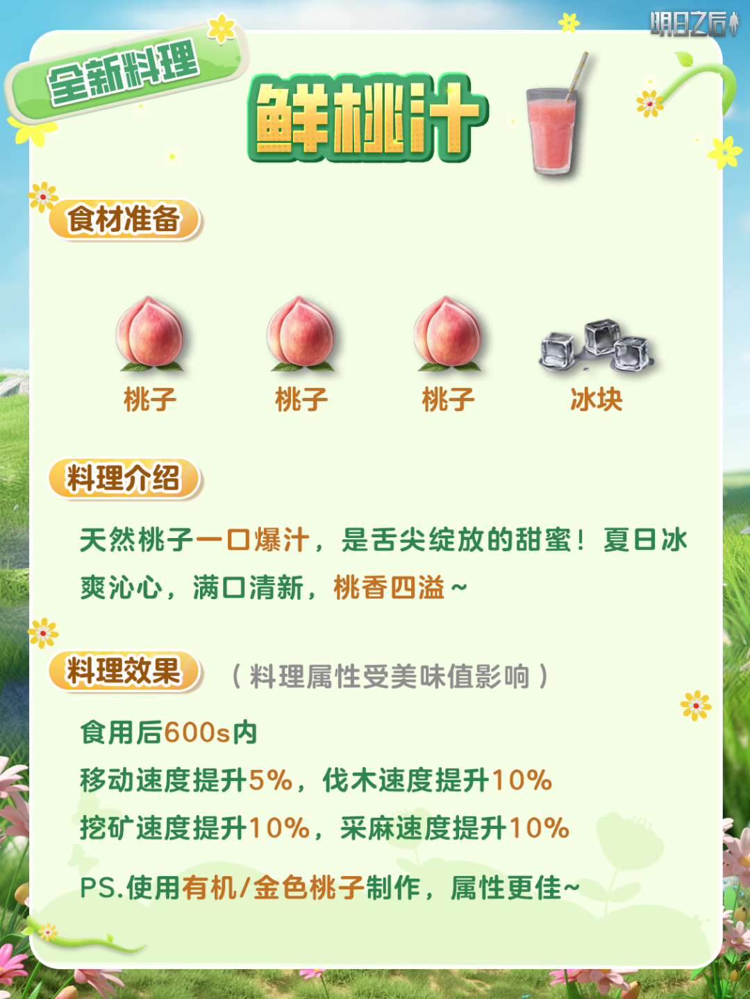 《明日之后》高属性超适配新版本的6大料理菜谱