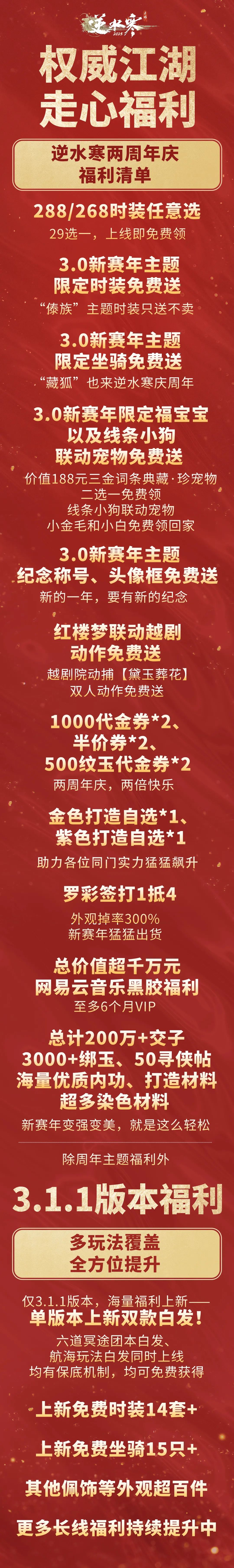 不止是288自选!两周年福利爆料