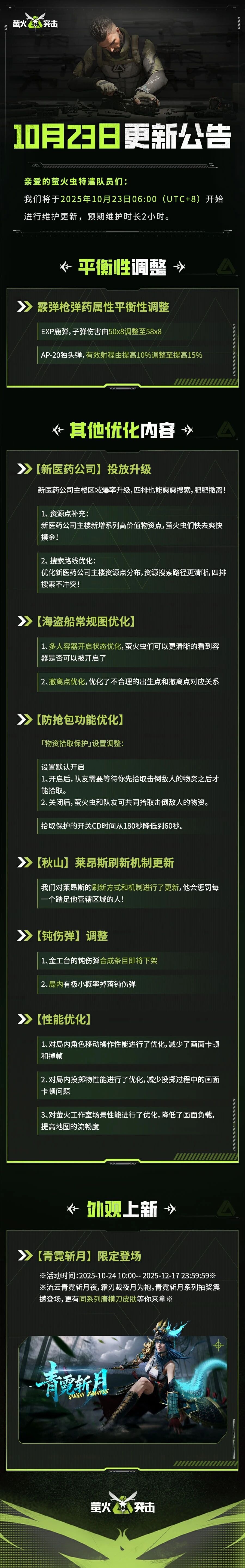 《萤火突击》新医药公司投放升级!