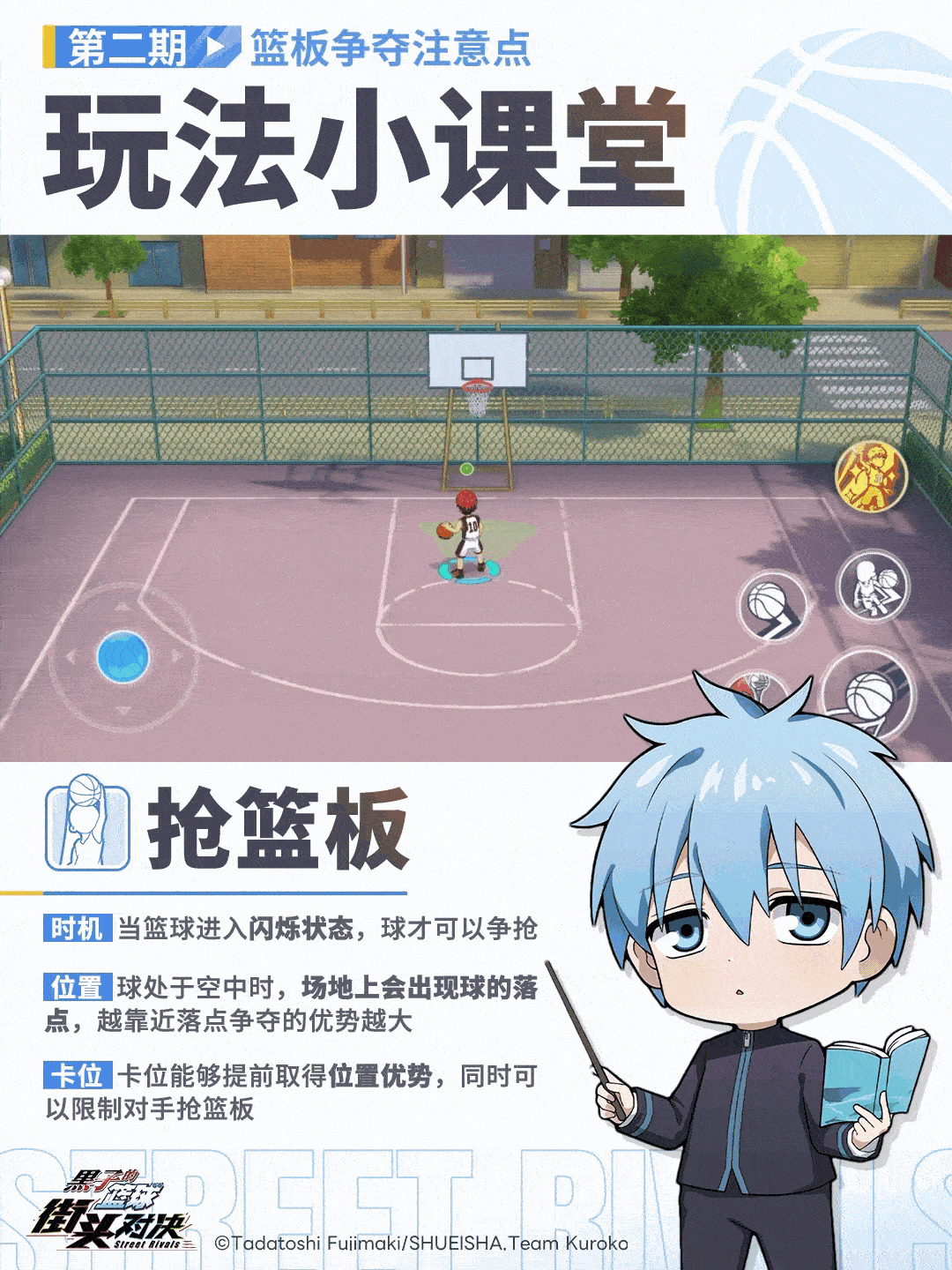 《黑子的篮球：街头对决》——篮板争夺注意点