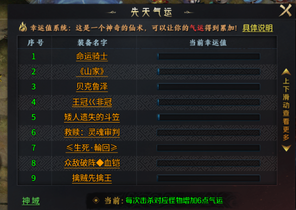 《御龙主宰》游戏特色-幸运值系统！